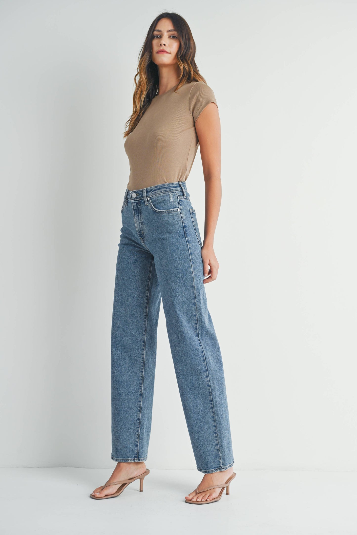 Longer Length Wide Leg Denim