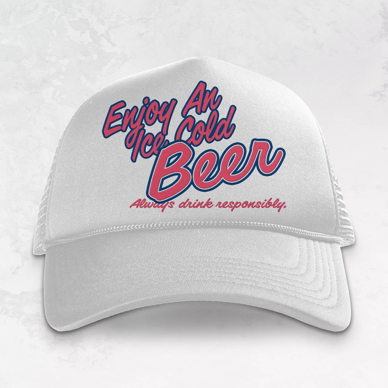 Enjoy An Iced Cold Beer, Summer Trucker Hat