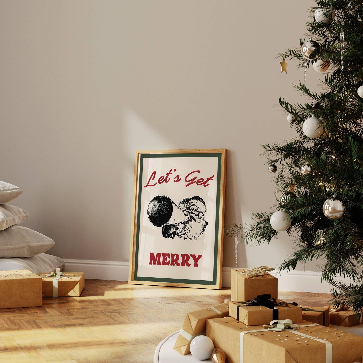 Let's Get Merry Santa | Christmas Art