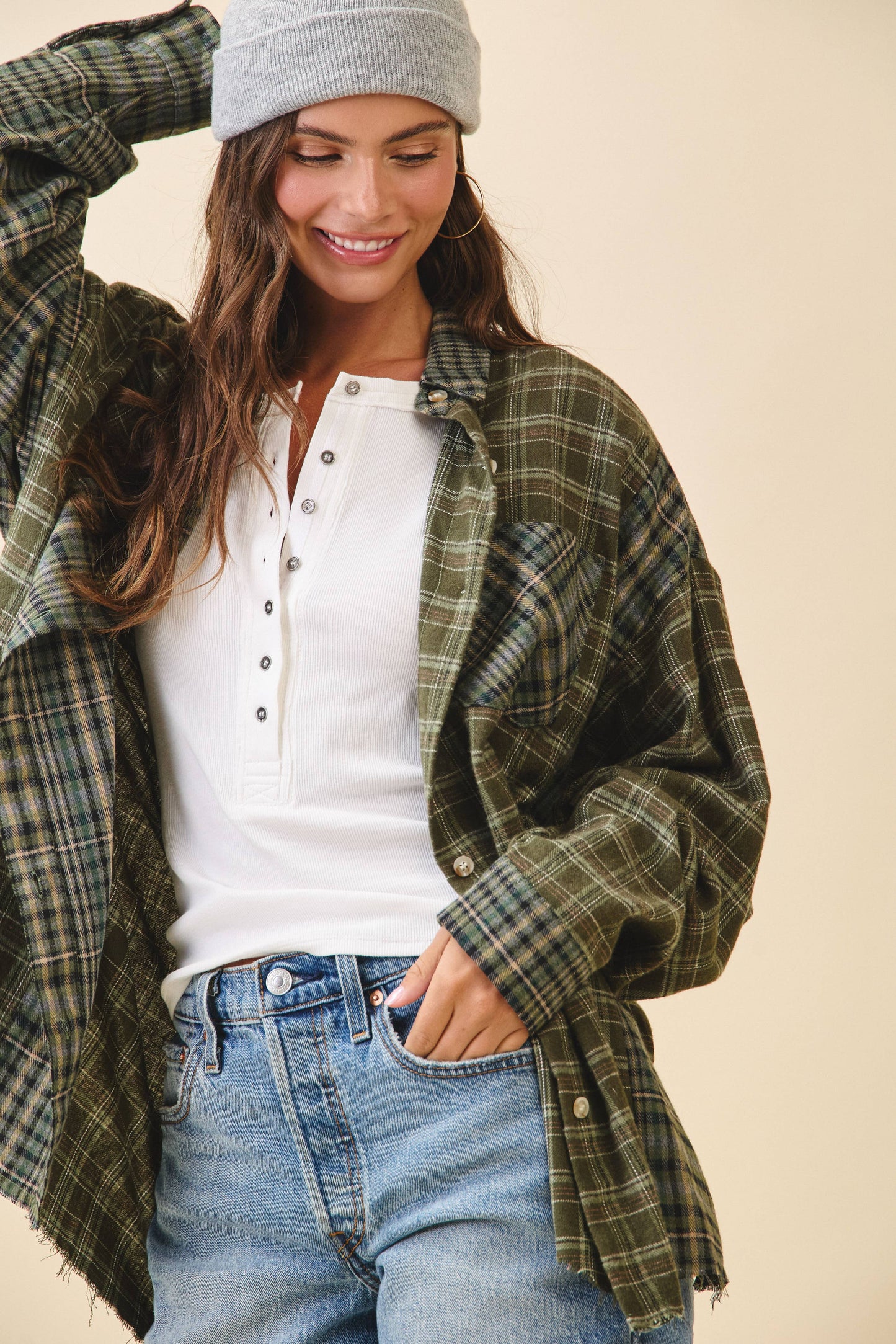 Kambrie Plaid Flannel Shirt