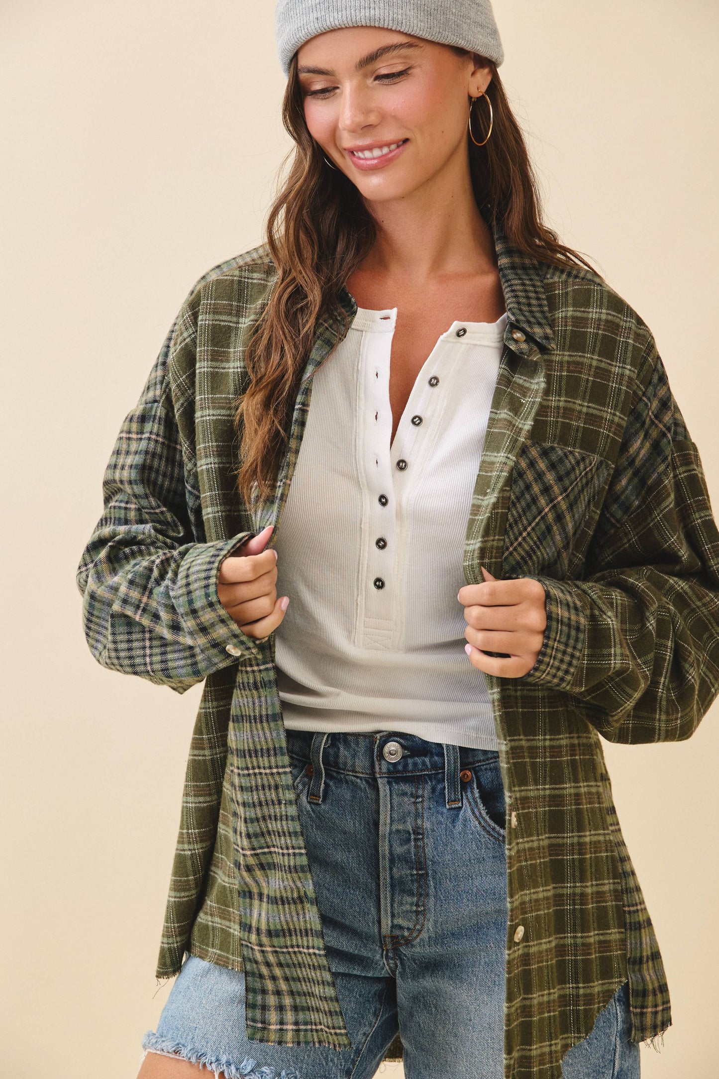 Kambrie Plaid Flannel Shirt