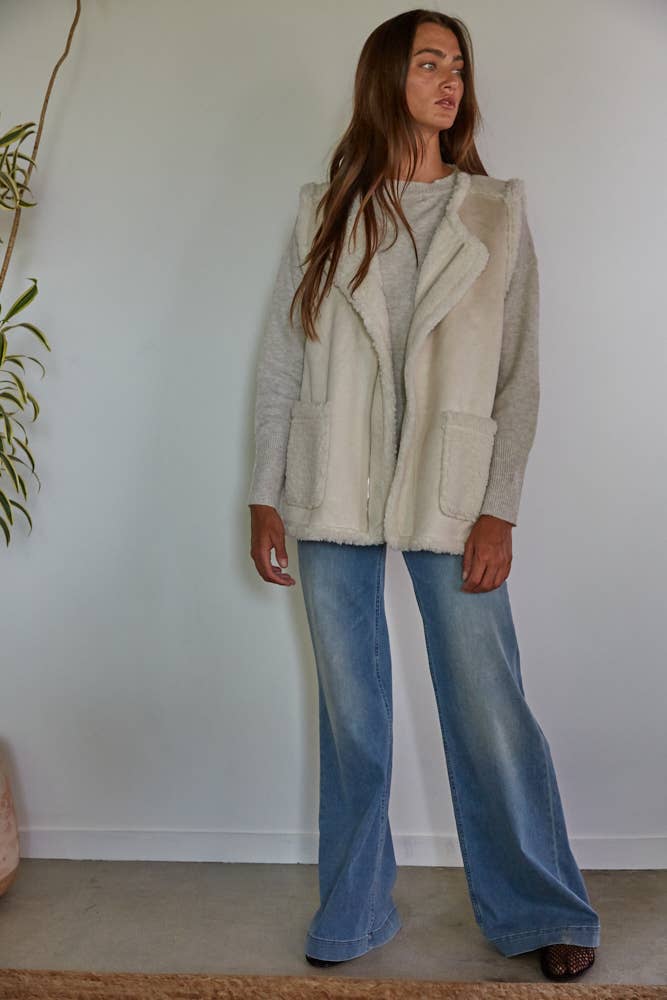 Fur Lined Zip-Up Vest