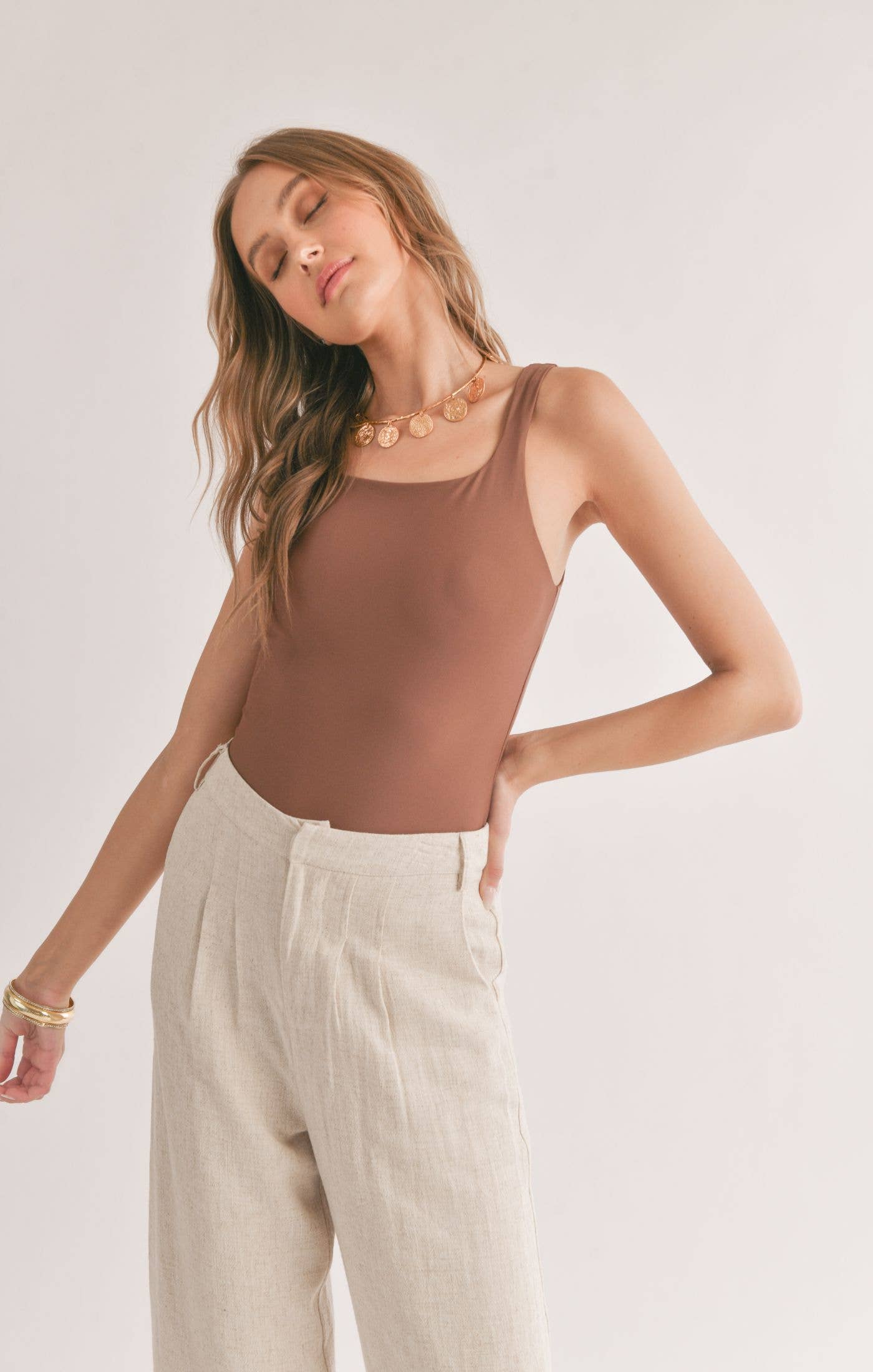 Mocha Sun Bath Swimmie/Bodysuit