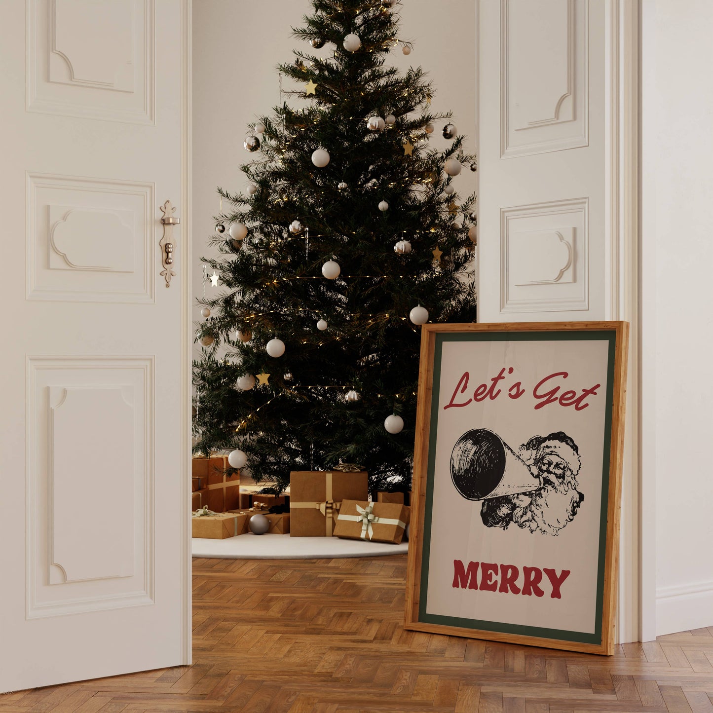 Let's Get Merry Santa | Christmas Art