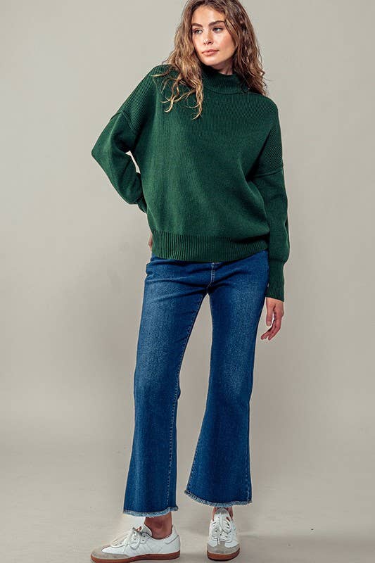 Valley Ribbed Knit Mock Neck Sweater