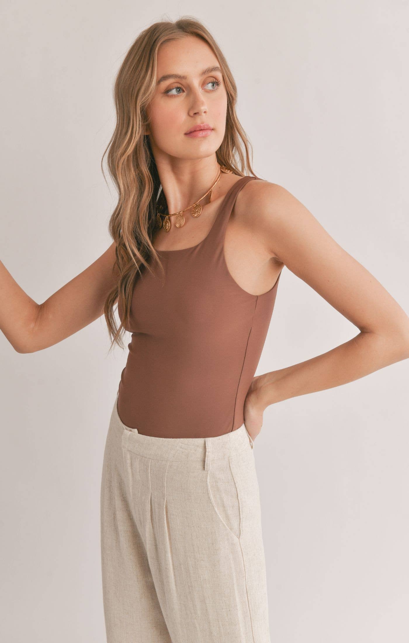 Mocha Sun Bath Swimmie/Bodysuit
