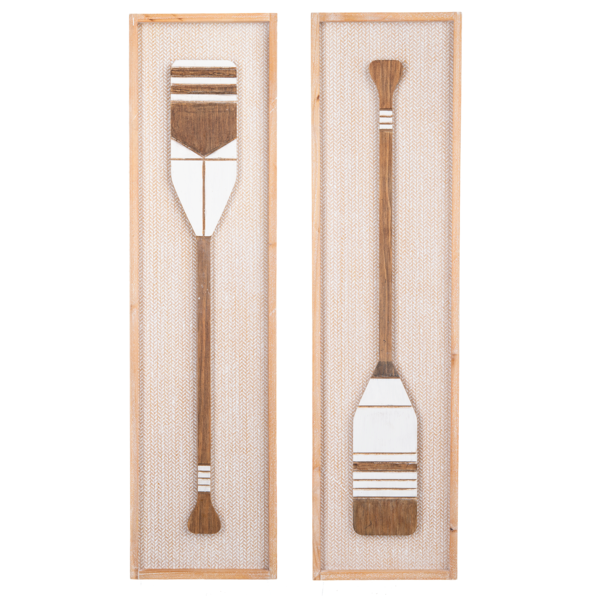 Framed Paddle Wall Decor 2PK