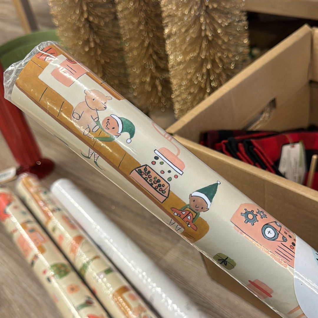 Elf Christmas wrapping paper