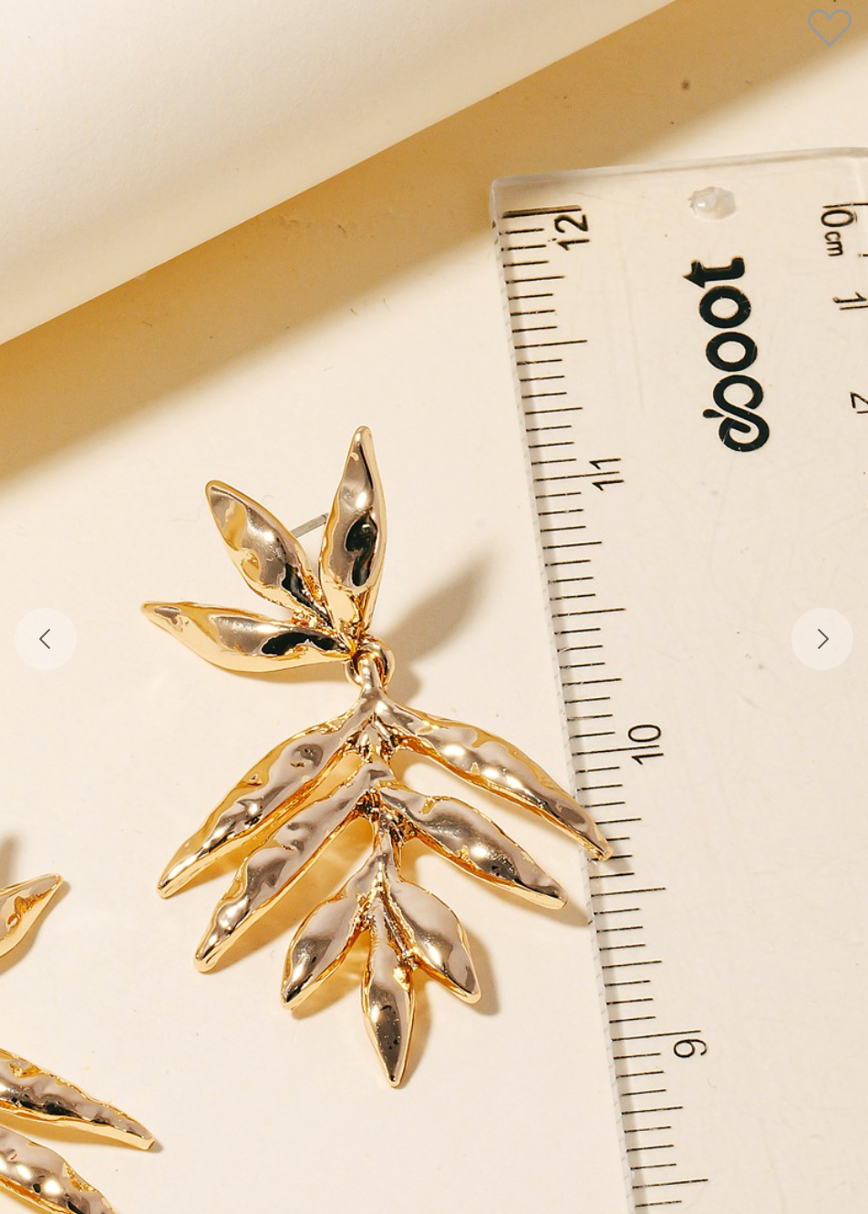 Long Leaf Dangle Earrings