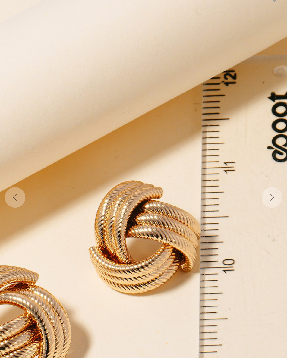 Textured Knot Stud Earrings