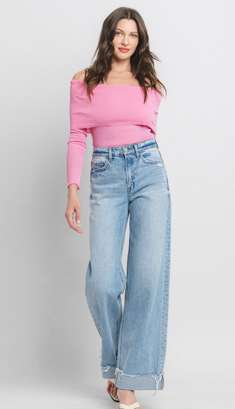 The Carly Cuff Baggy Denim