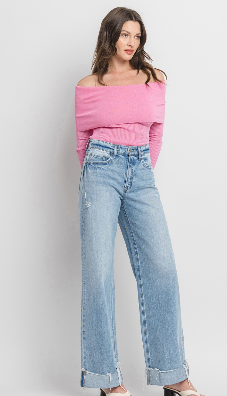 The Carly Cuff Baggy Denim
