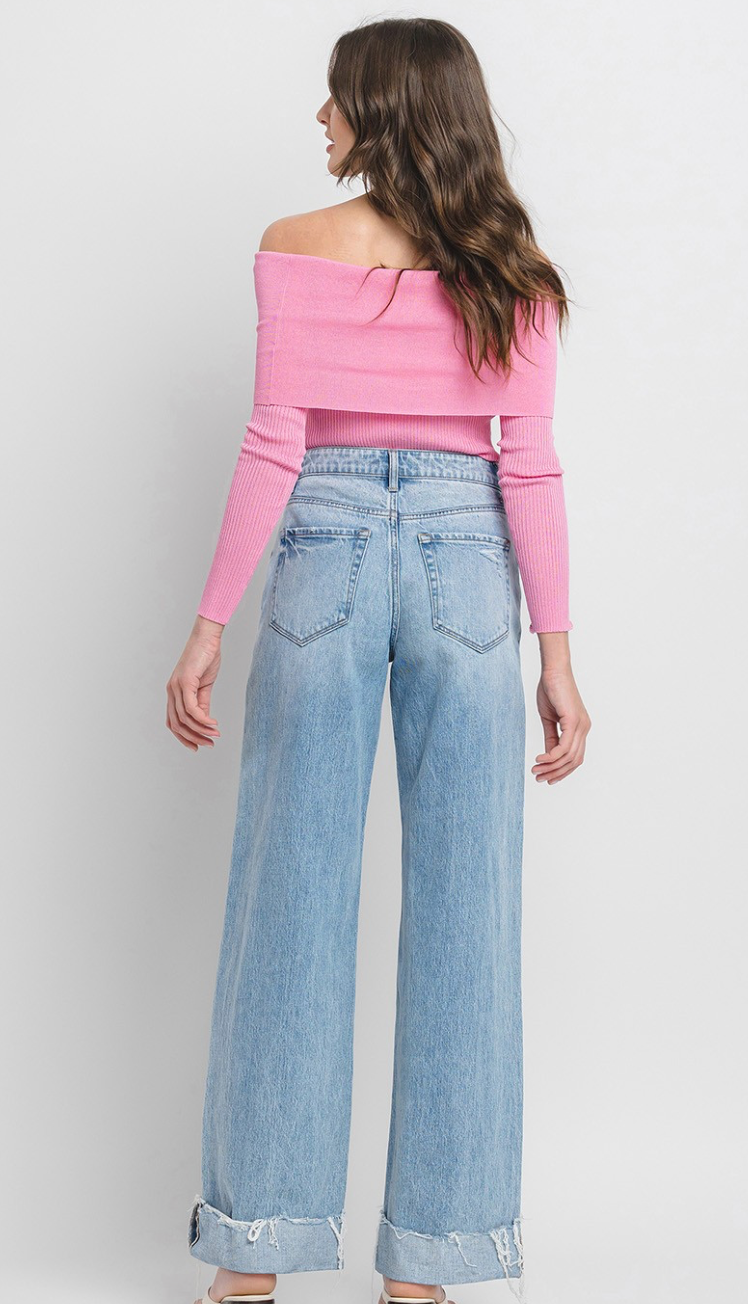 The Carly Cuff Baggy Denim