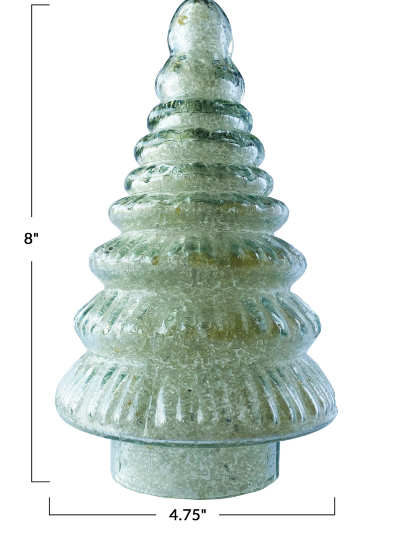 Embossed Recycled Glass Tree