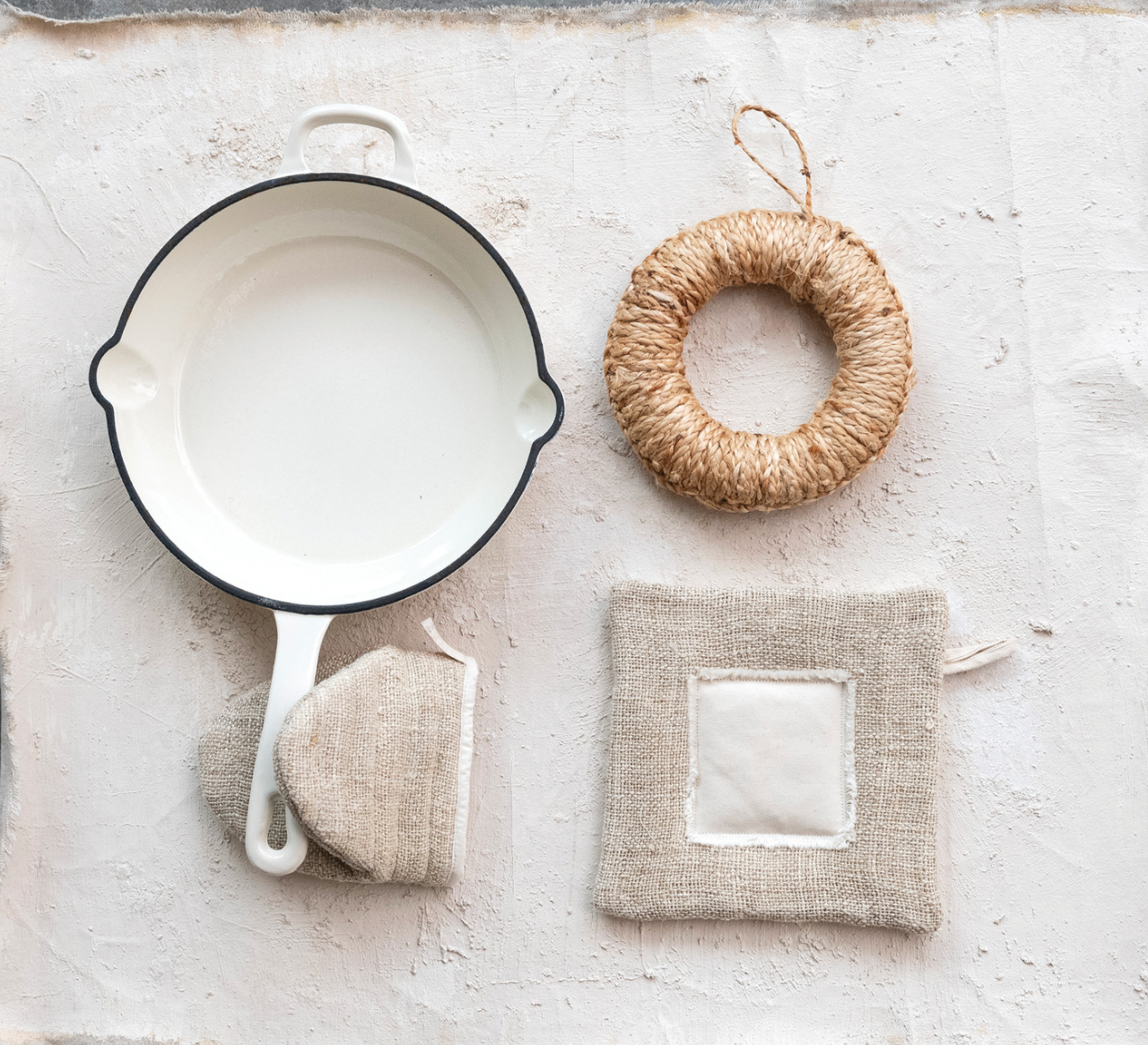 Woven Jute Trivet w/ Loop, Natural