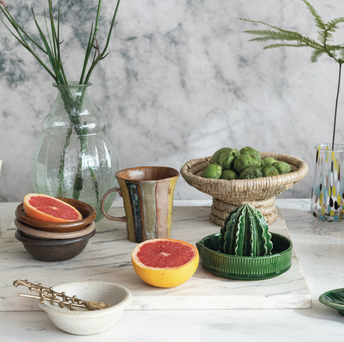 Stoneware Cactus Shaped Juicer
