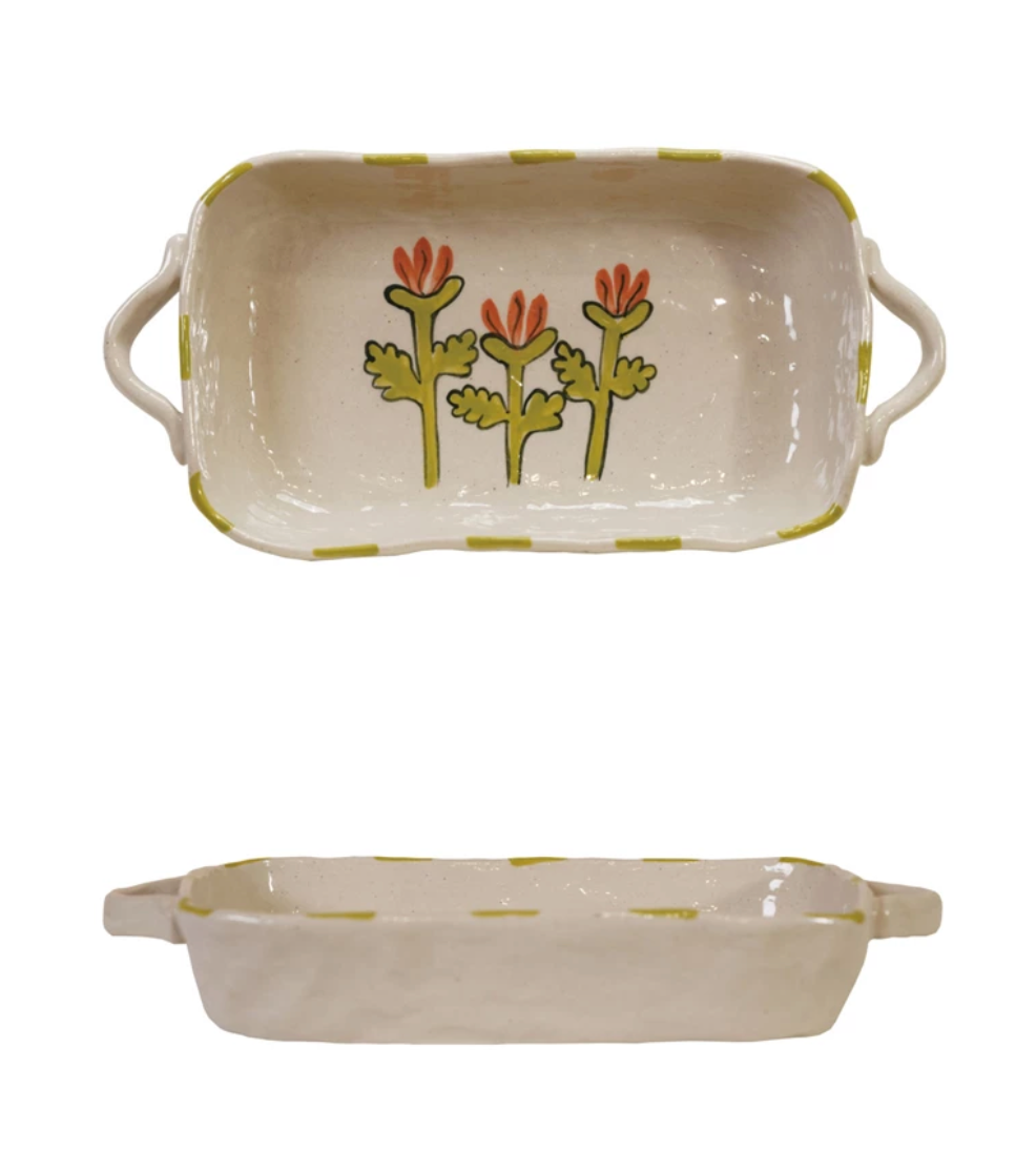 12 oz. Hand-Painted Stoneware Baker
