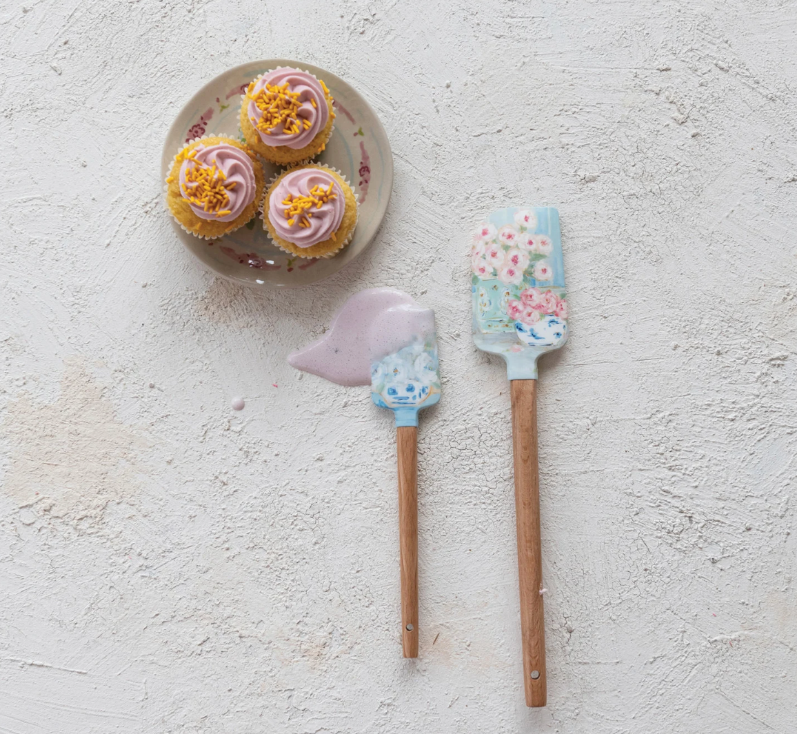 Floral Spatula Set of 2