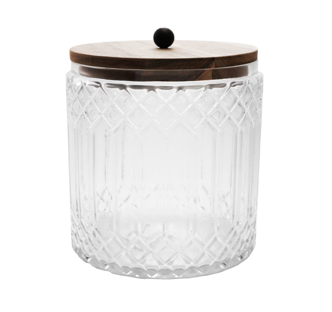 3-1/2 Quart Cut Glass Jar