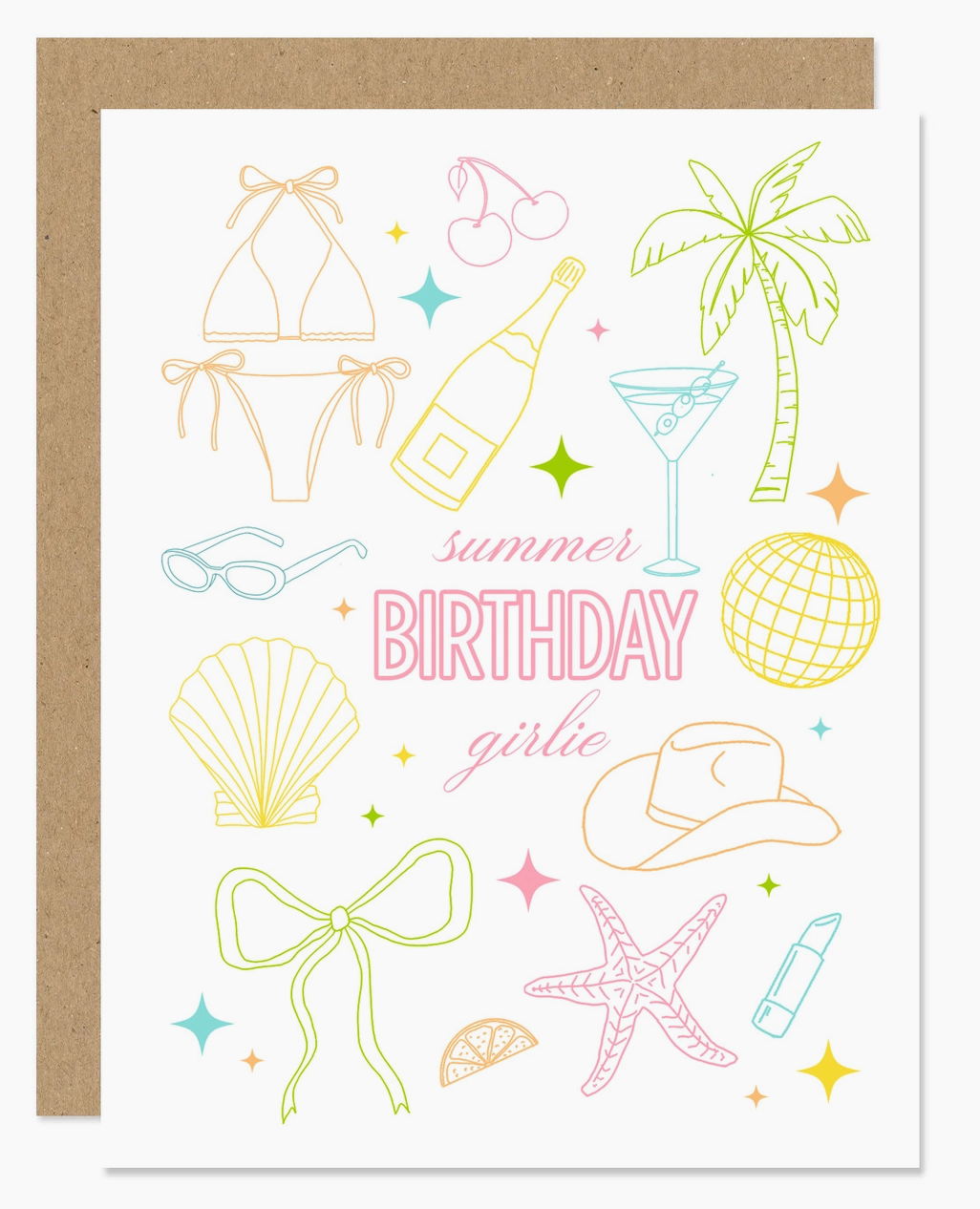 Summer Birthday Girlie Card