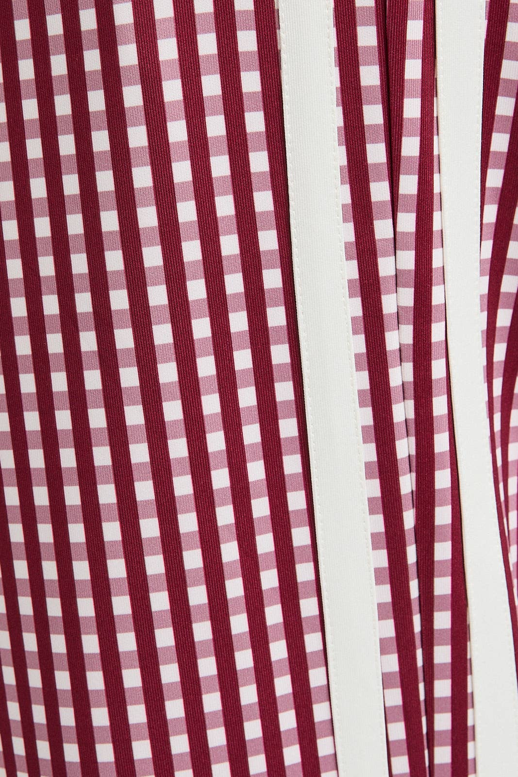 Mid Rise Plaid Track Pants