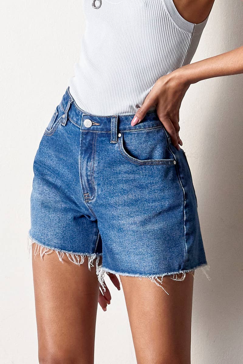 Tracy High Rise Denim Shorts