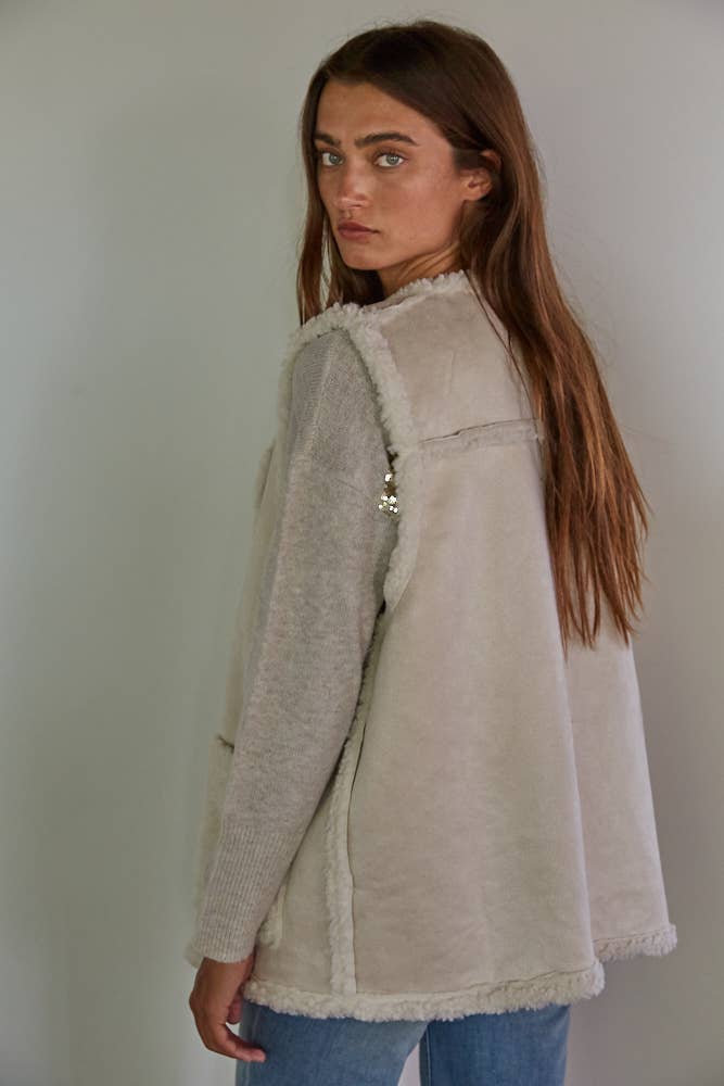 Fur Lined Zip-Up Vest