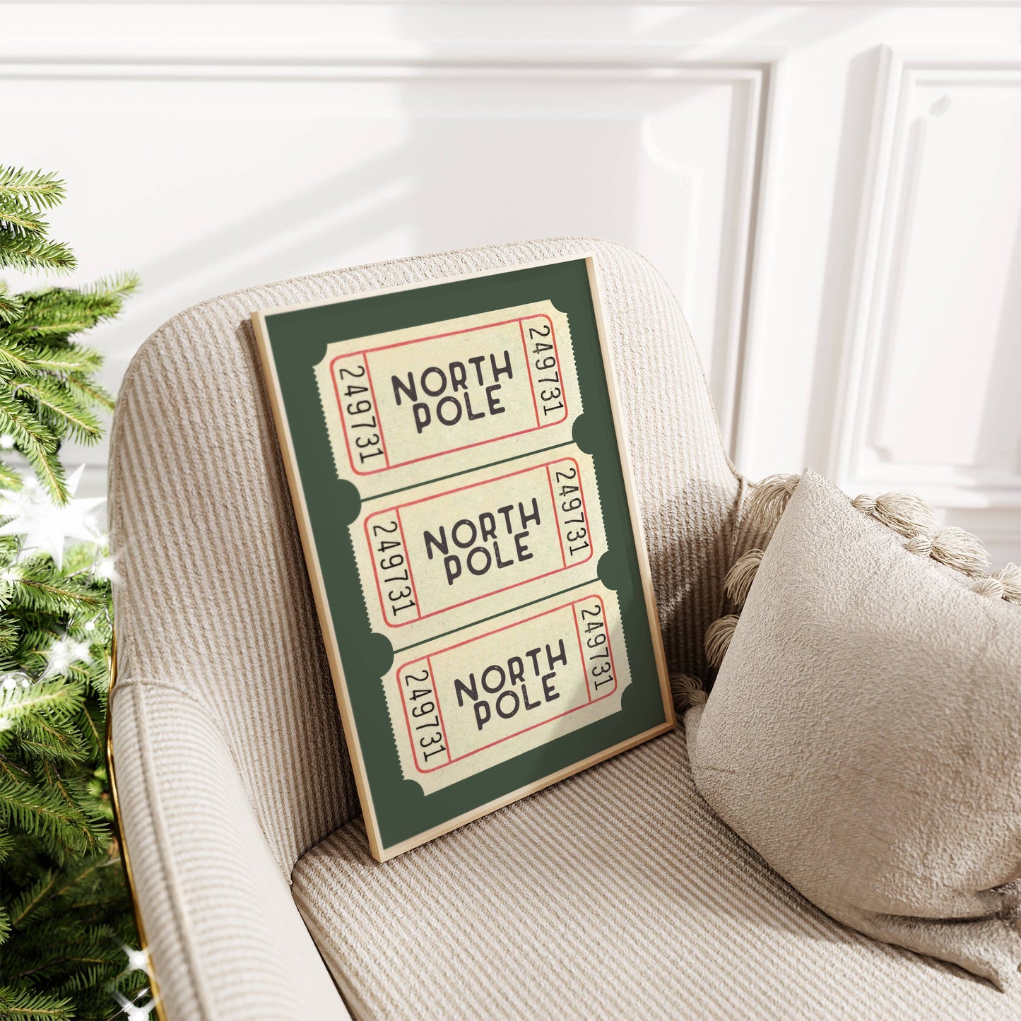 North Pole Ticket Art