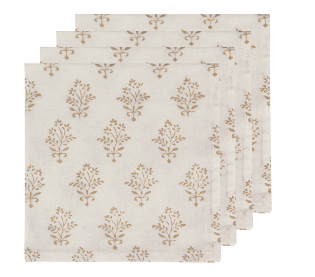 Block Print Gold Napkins