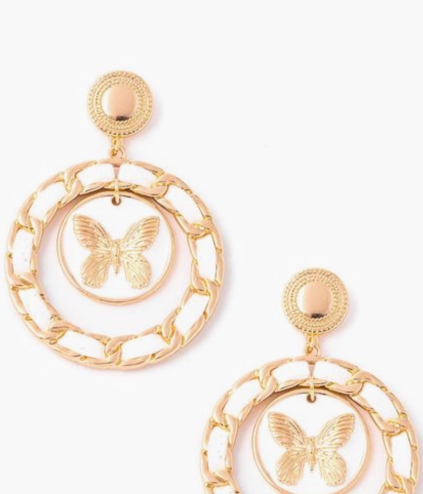 Butterfly Coin Earring
