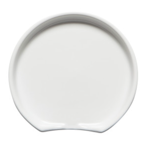White Stoneware Spoon Rest