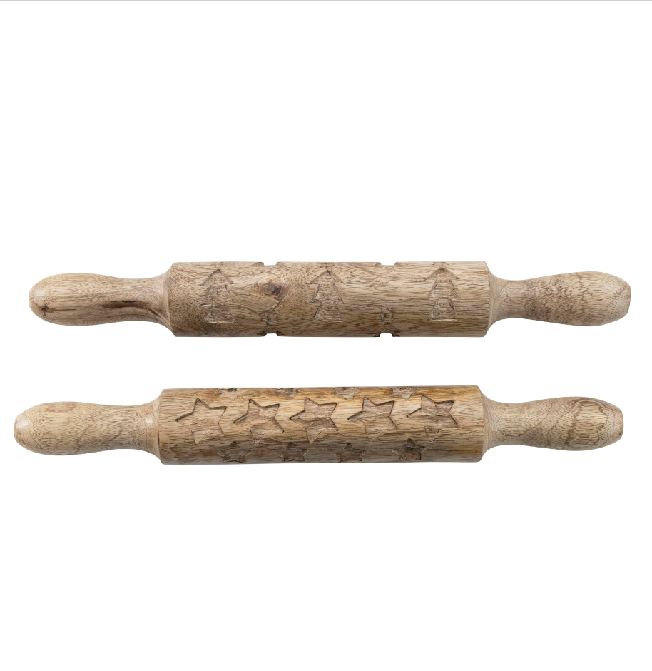 Hand Carved Wood Rolling Pin