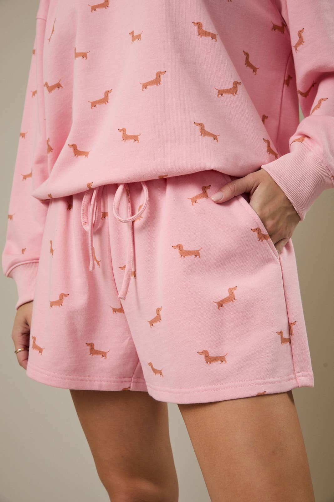 Dog Print Sweatshorts