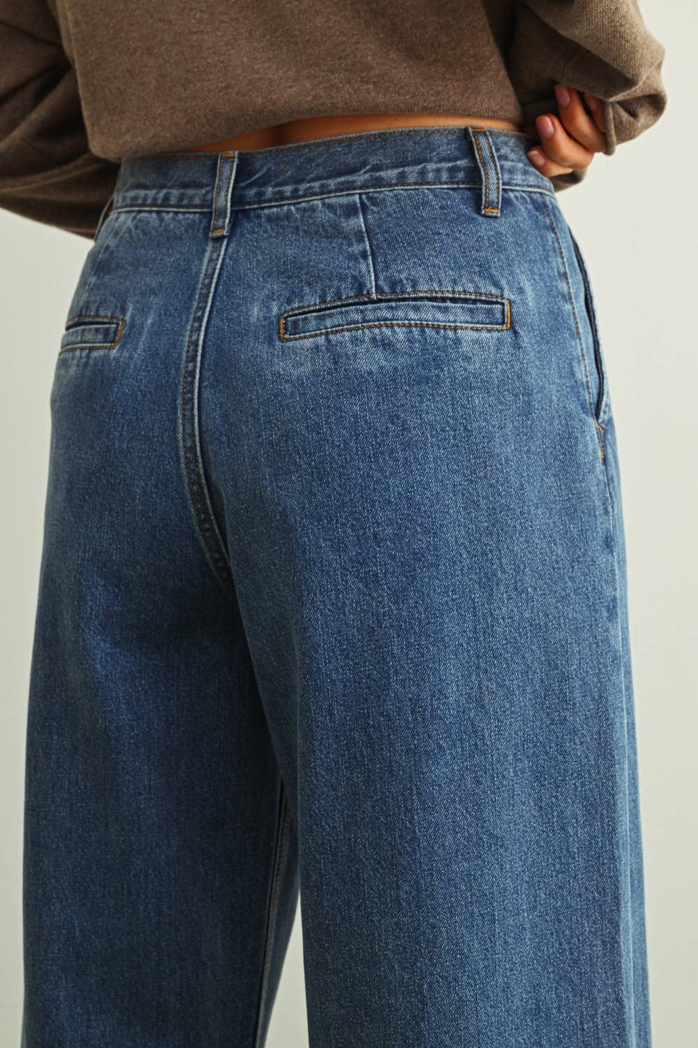 WIDE LEG SOFT DENIM PANTS