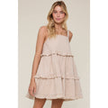 PLAID RUFFLE TIERED MINI DRESS