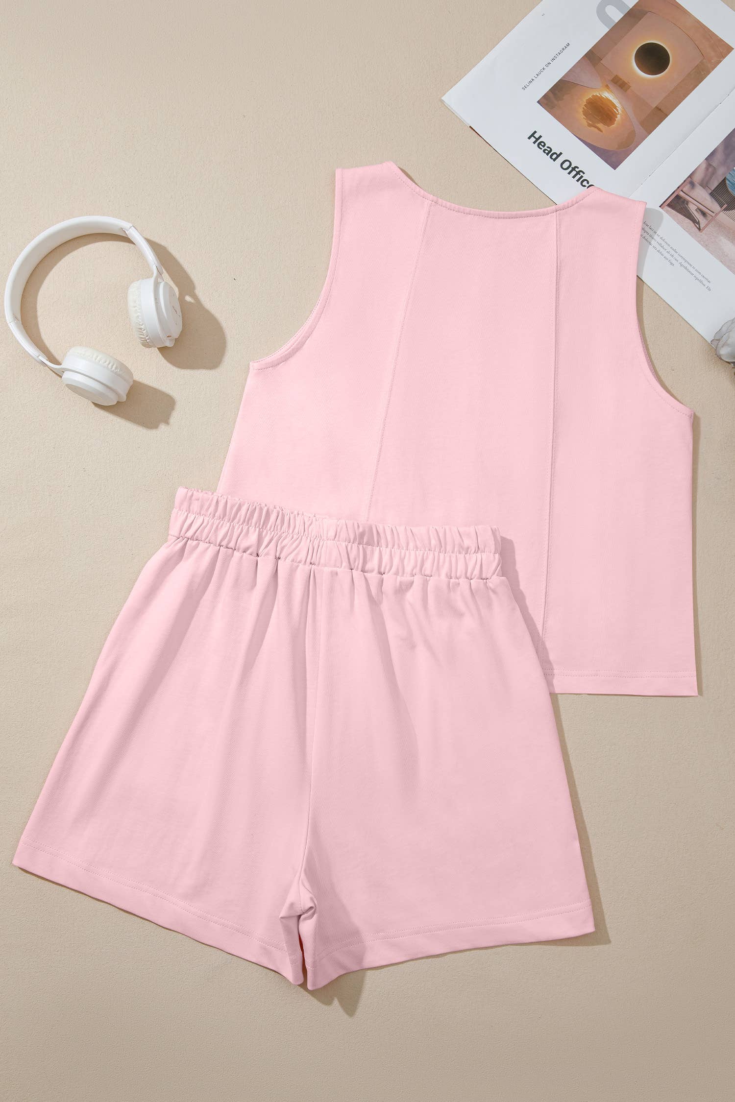 Stitched Pink Shorts
