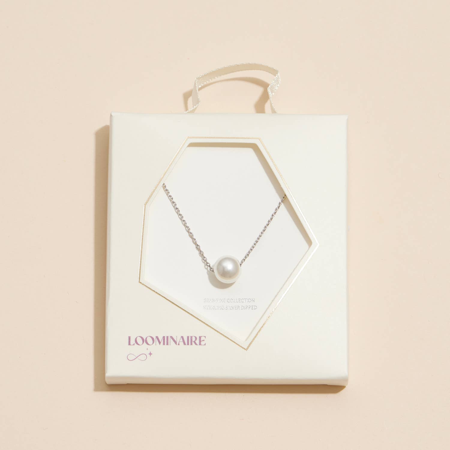 Pearl Pendant Necklace - Silver