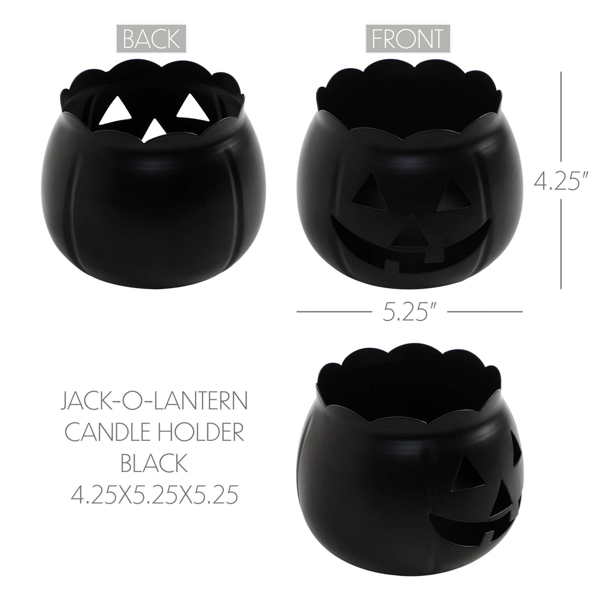 Black Metal Jack-O'-Lantern