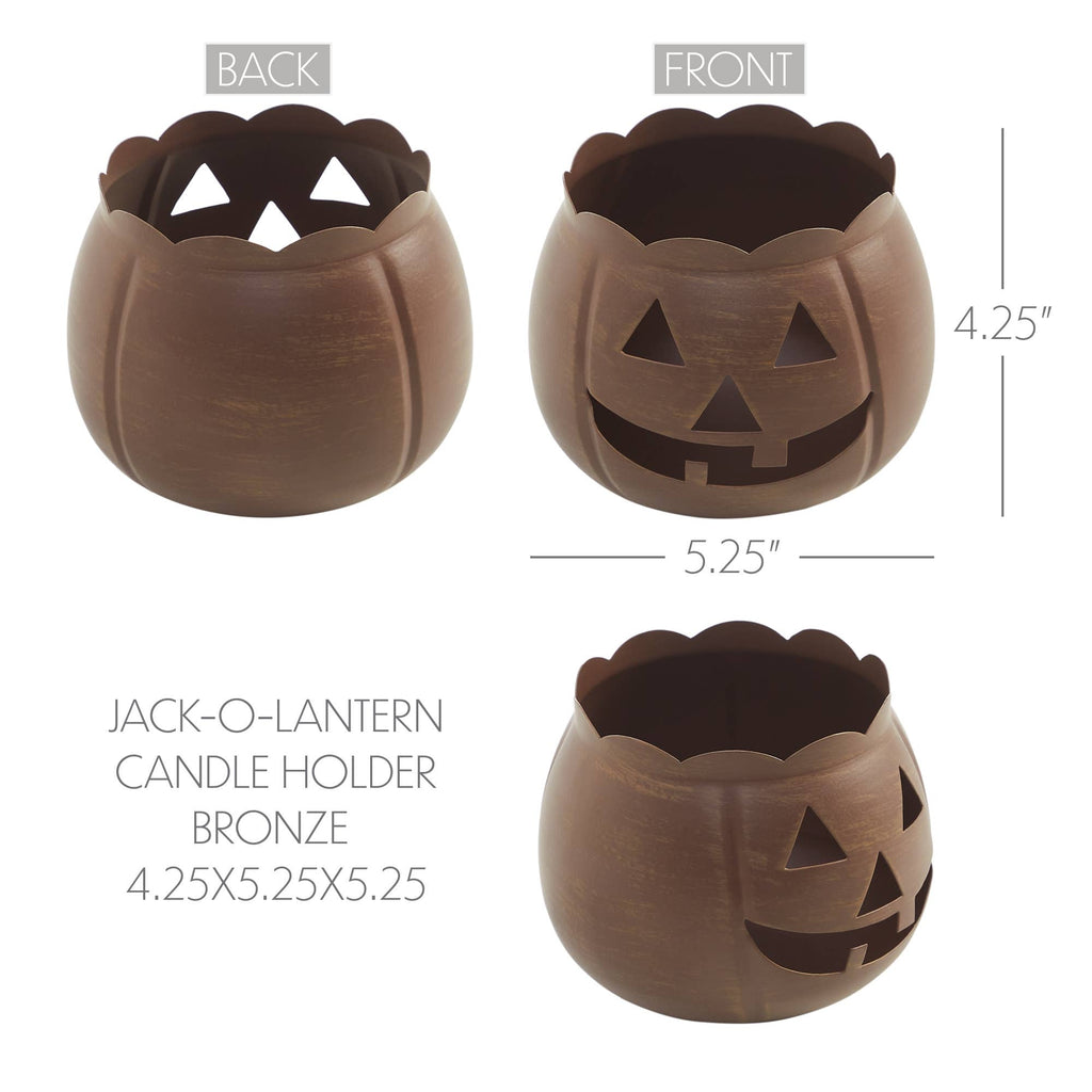 Bronze Metal Jack-O'-Lantern