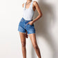 Tracy High Rise Denim Shorts