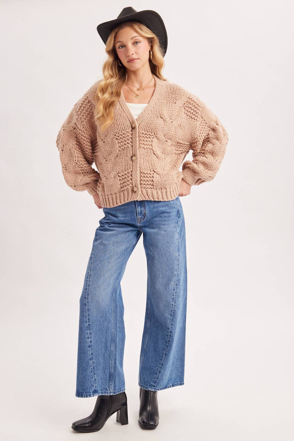 VINTAGE SEAM WIDE LEG DENIM