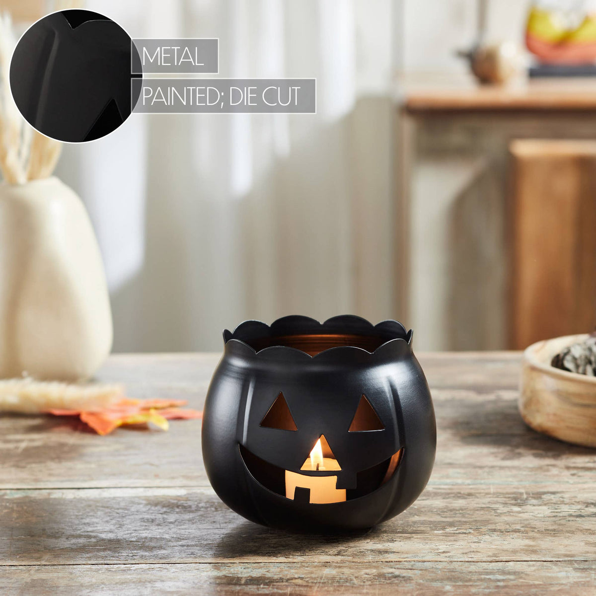 Black Metal Jack-O'-Lantern