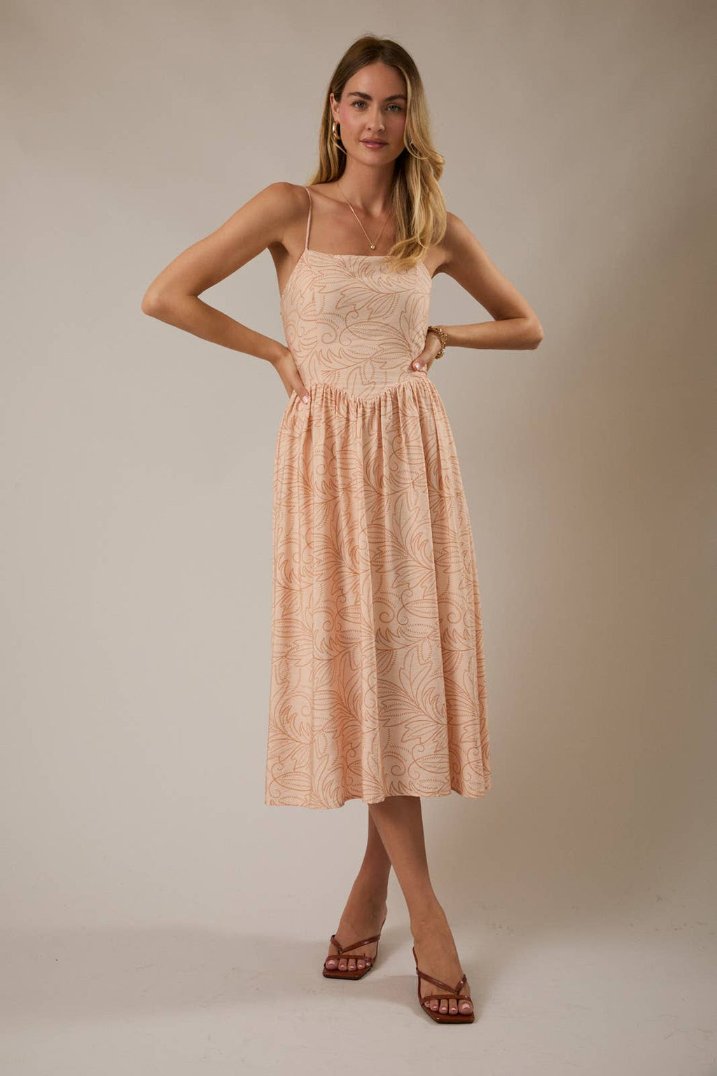 FLORAL MIDI DRESS
