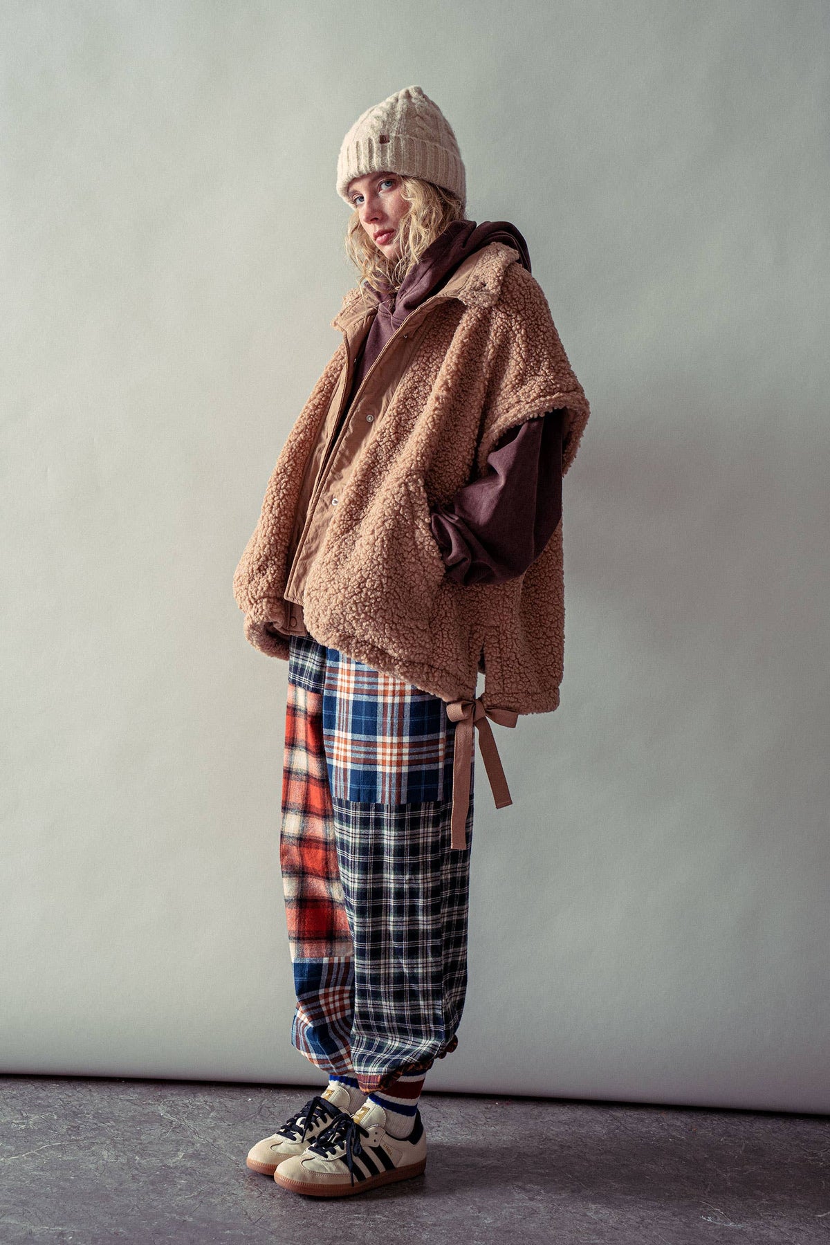 Oversized Sherpa Fleece Vest