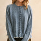 Ruffled Button Cardigan