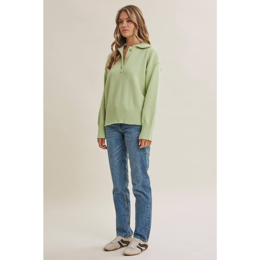 PASTEL POLO SWEATER
