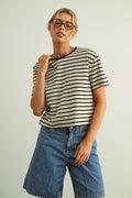 ESSENTIAL STRIPE RINGER TEE