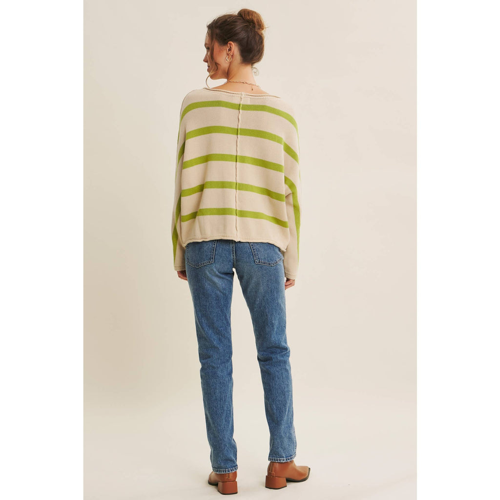 STRIPE SLOUCHY SWEATER