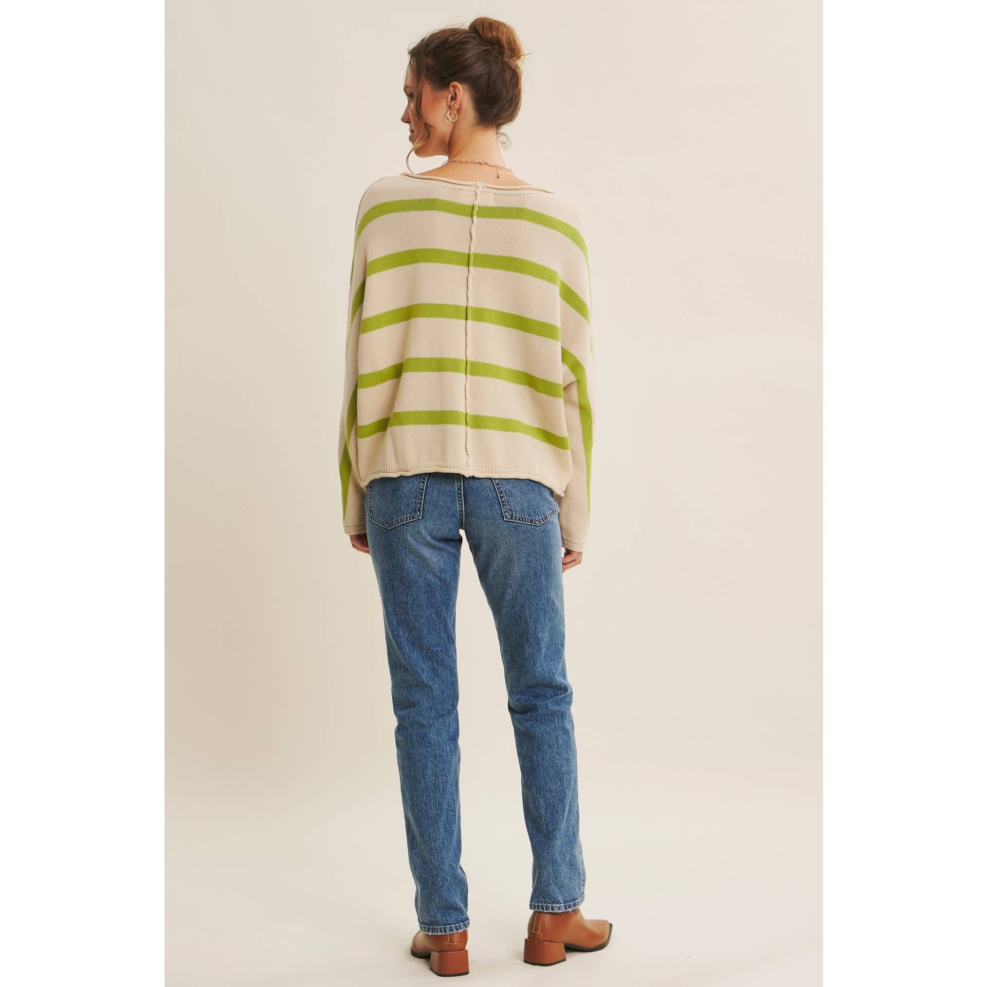 STRIPE SLOUCHY SWEATER