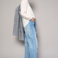 High Waist Crossover Ripped Straight Jeans